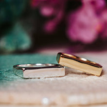 Load image into Gallery viewer, Salt and Sparkle - GET MONEY Gold or Silver Flat Top Ring