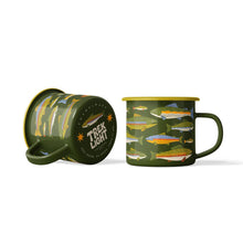 Load image into Gallery viewer, Trek Light - Enamel Coffee &amp; Camp Mug | Trout | 16oz