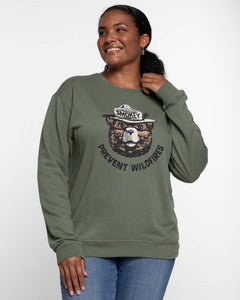 Smokey Retro Unisex Sweatshirt - Conifer