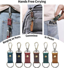 Load image into Gallery viewer, American Leather Goods - Genuine Leather Keychain, Small Keychain for Man and Women