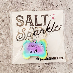 Salt and Sparkle - cute but psycho Bone-Shaped Pet Tag: Yellow Brass / WITHOUT PACKAGING