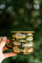 Load image into Gallery viewer, Trek Light - Enamel Coffee &amp; Camp Mug | Trout | 16oz