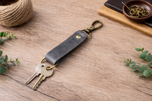 Load image into Gallery viewer, American Leather Goods - Genuine Leather Keychain, Keychain RIng, Handmade Key Tag