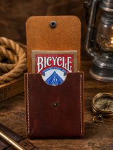 Load image into Gallery viewer, American Leather Goods - Leather Playing Card Case Holder, Poker Card Case Cover