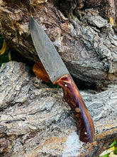 Load image into Gallery viewer, Hand forged knife, Damascus knife, Drop- Style blade, Acrylic Scales Hunting knife by Titan TK-053