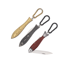 Load image into Gallery viewer, Real Sic - Pocket Fish Knife Keychain - 3.5 Inches