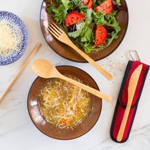 Load image into Gallery viewer, Totally Bamboo - Reusable Bamboo Take-Along Utensil Set, Red