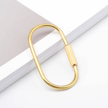 Load image into Gallery viewer, Real Sic - Brass Keyring -Key Fob/Keychain With Screw Closure