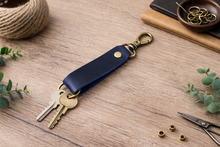Load image into Gallery viewer, American Leather Goods - Genuine Leather Keychain, Keychain RIng, Handmade Key Tag