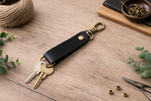 Load image into Gallery viewer, American Leather Goods - Genuine Leather Keychain, Keychain RIng, Handmade Key Tag