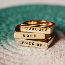 Load image into Gallery viewer, Salt and Sparkle - GET MONEY Gold or Silver Flat Top Ring