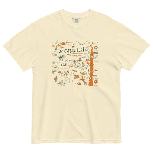 Catskills Map by Steven Weinberg T-Shirt