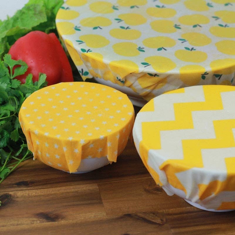 Reusable Beeswax Food Wrap - 3-Pack - Biodegradable Sustainable