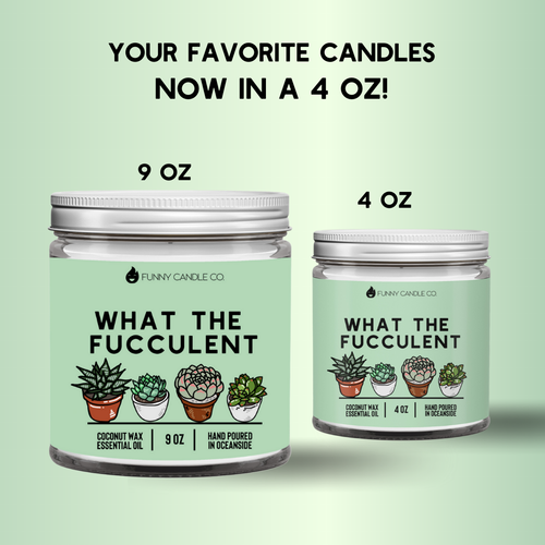 Funny Candles - Les Creme - What The Fucculent candle 4oz