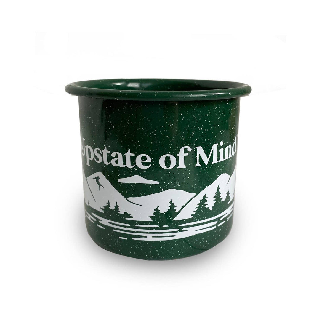 Compas Life - Upstate of Mind - Upstate of Mind Mountain Range Enamel Mug - 12 oz.
