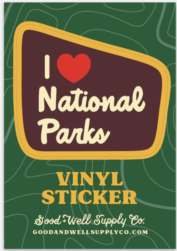 Good & Well Supply Co. - I Heart Parks Vinyl Sticker