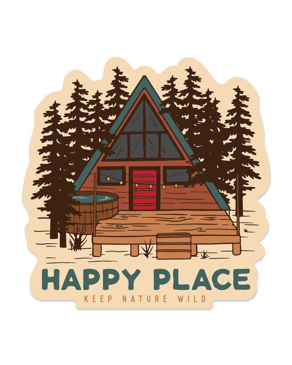 Keep Nature Wild - Happy Place | Sticker