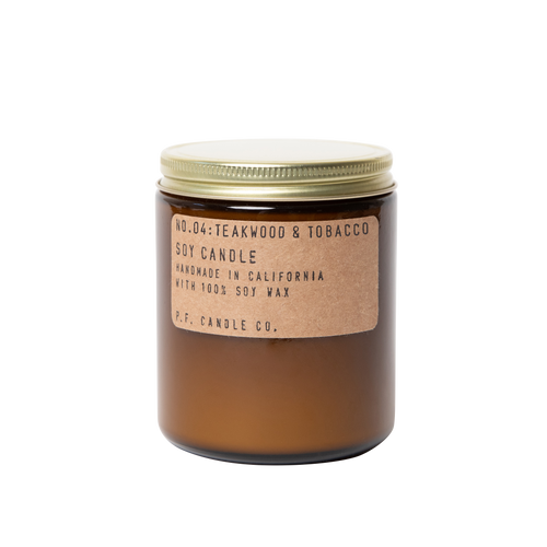 P.F. Candle Co. - Teakwood & Tobacco - 7.2 oz Standard Soy Candle *6 Pack*