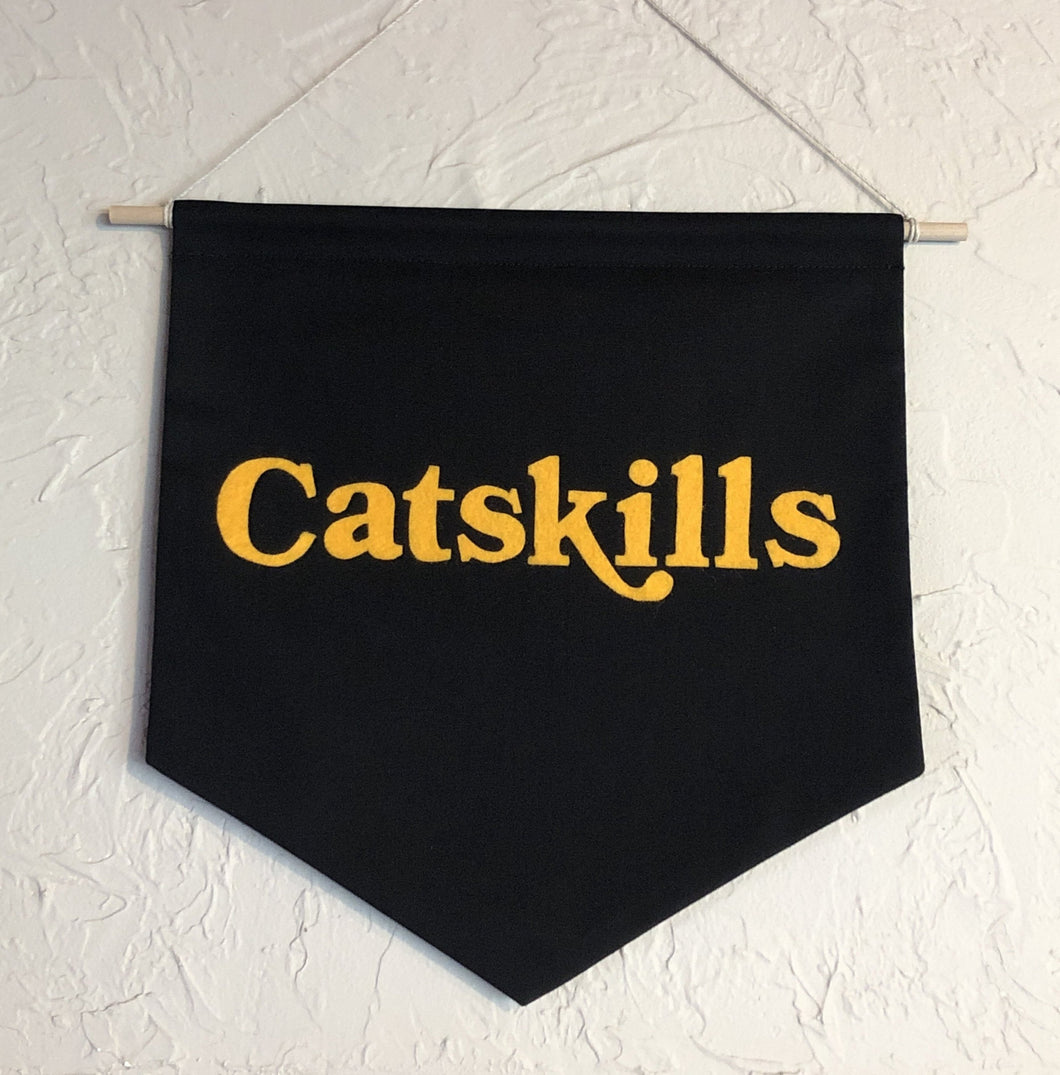 Catskills Hanging Banner - Black