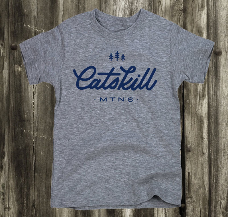 Catskill Mtns Under the Pines T-Shirt (Heather Grey)