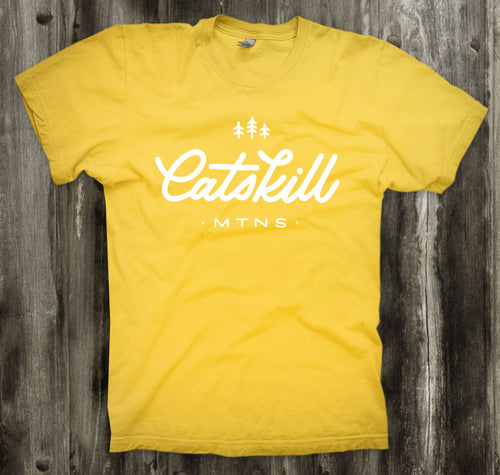 Catskill Mtns Under the Pines T-Shirt (Yellow)